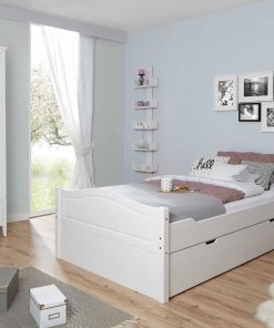 TiCAA Doppelbett "Leni" 140x200 mit 2er Schubkästen