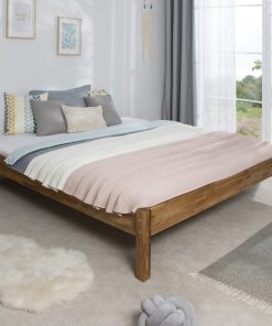 TiCAA Einzel- und Doppelbett "Dora" Eiche massiv geölt