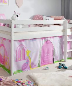 TiCAA Hochbett "Prinzessin Liora" Kiefer weiß