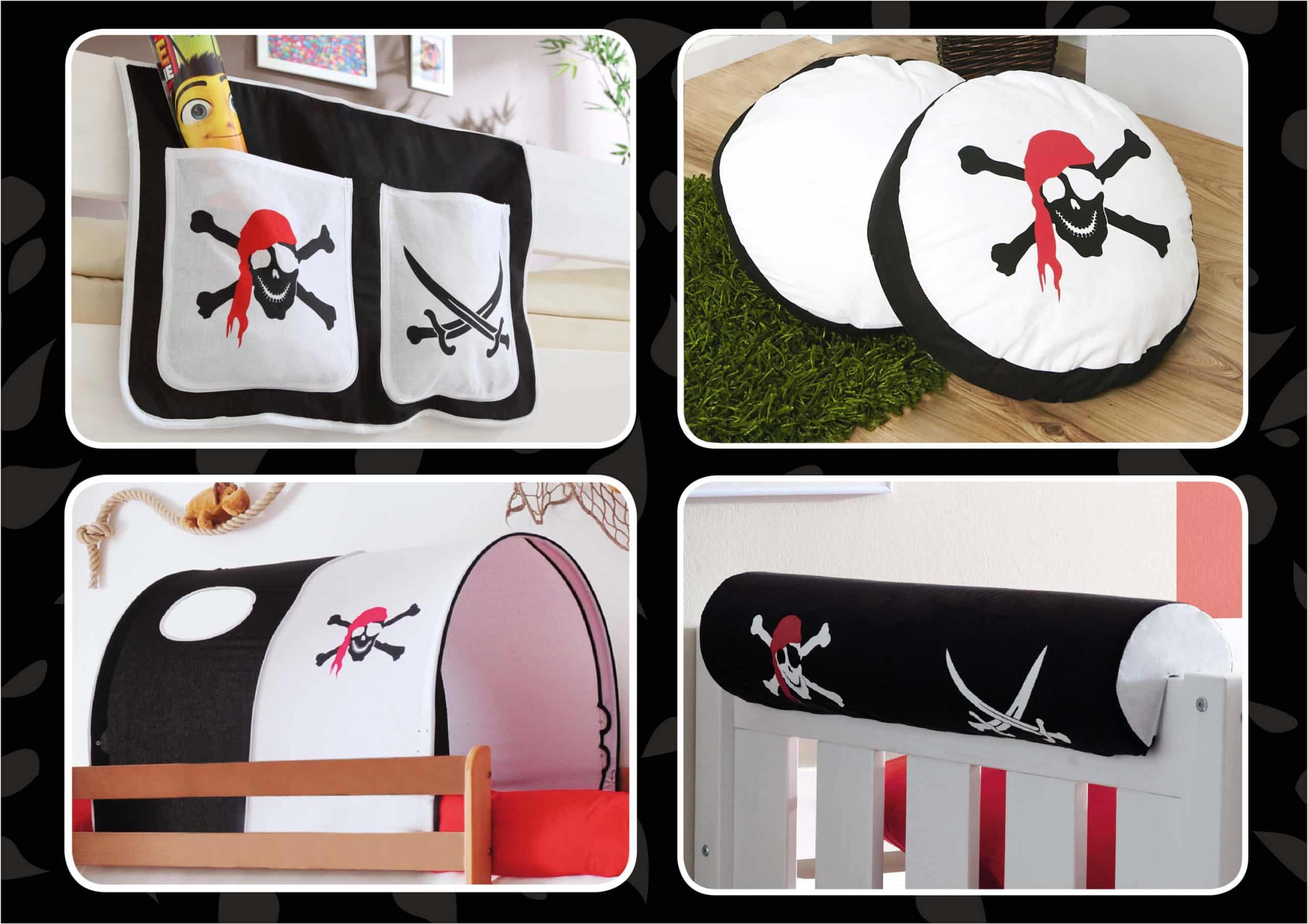 TiCAA Kinder Hochbett Zubehör Set 4-teilig