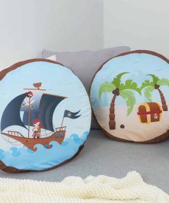 TiCAA Kinder Rundkissen-Set "Pirat Luan"
