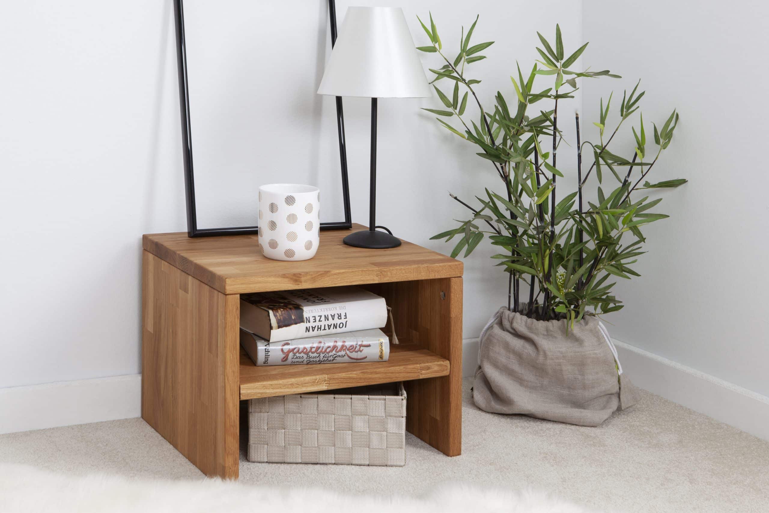 TiCAA Nachttisch "Harry" Buche