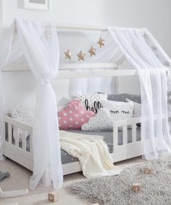 TiCAA Tüll-Set für Hausbett "Kay" weiß