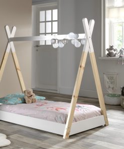 Tipi Zelt Bett inkl. Matratze und Rolllattenrost