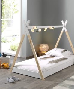 Tipi Zelt Bett inkl. Matratze und Rolllattenrost