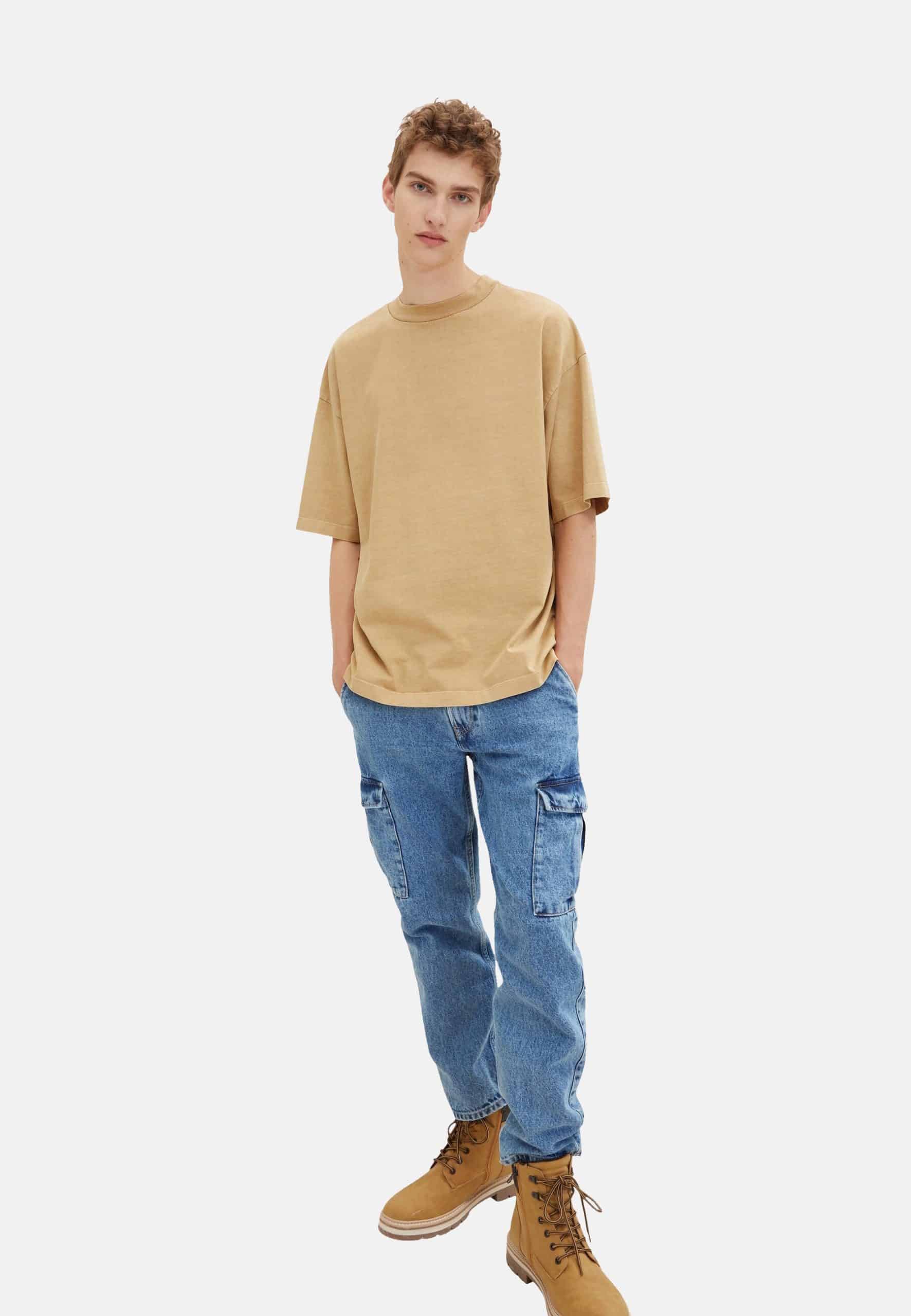 Tom Tailor Shirt Oversized-T-Shirt mit Rundhalsausschnitt aus Baumwolljersey