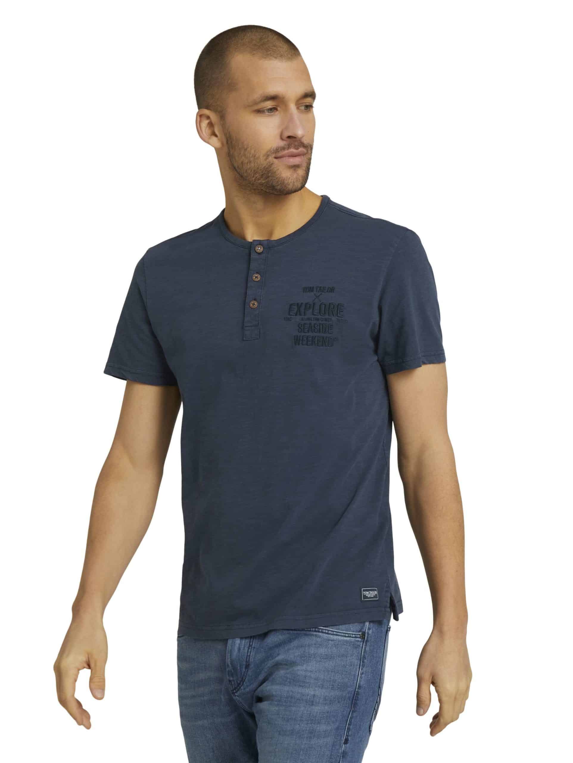 Tom Tailor Shirt T-Shirt in Melange Optik