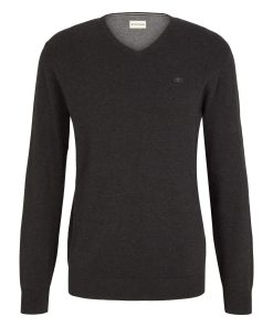 Tom Tailor Strickpullover Basic Pullover V-Neck