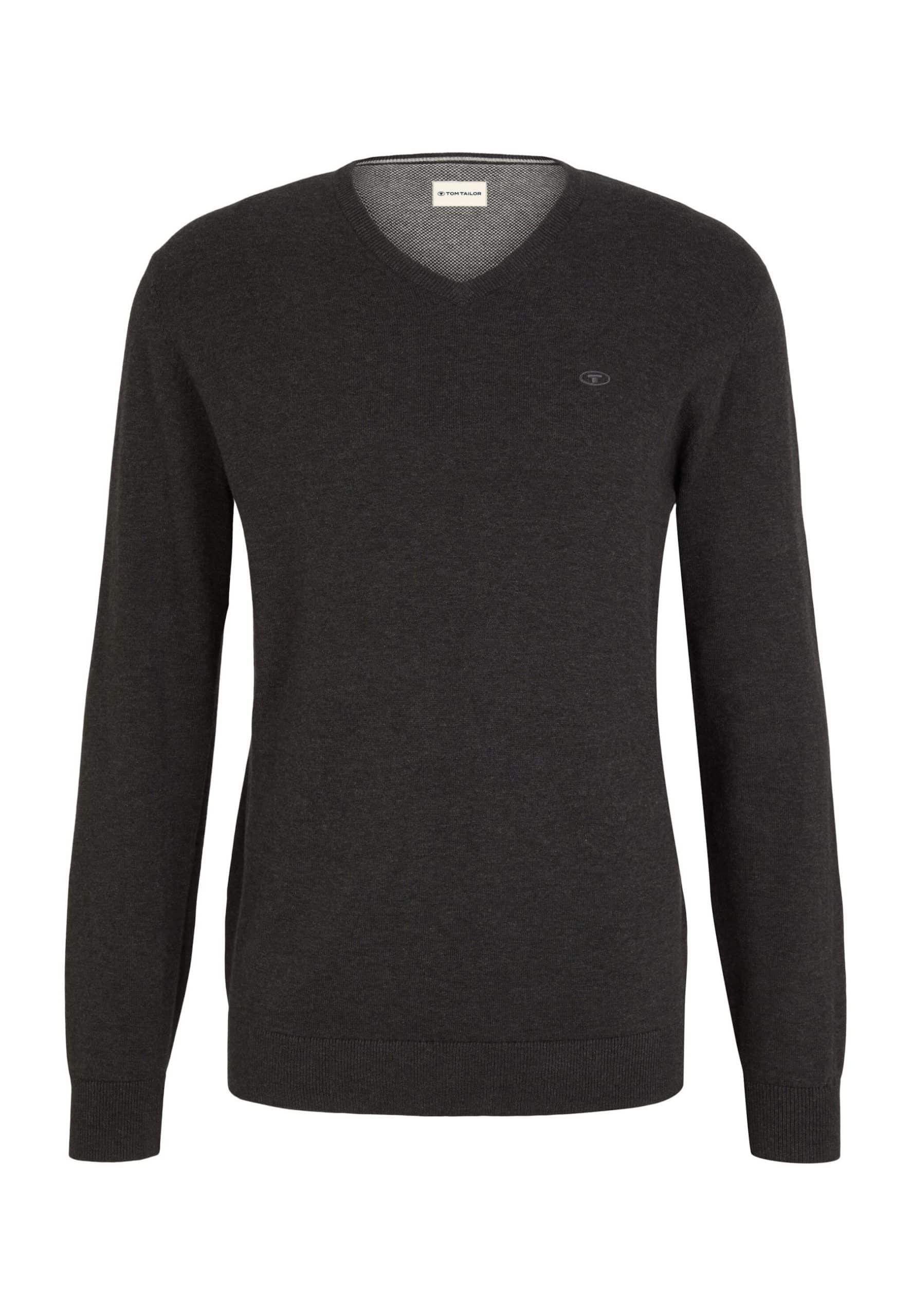 Tom Tailor Strickpullover Basic Pullover V-Neck