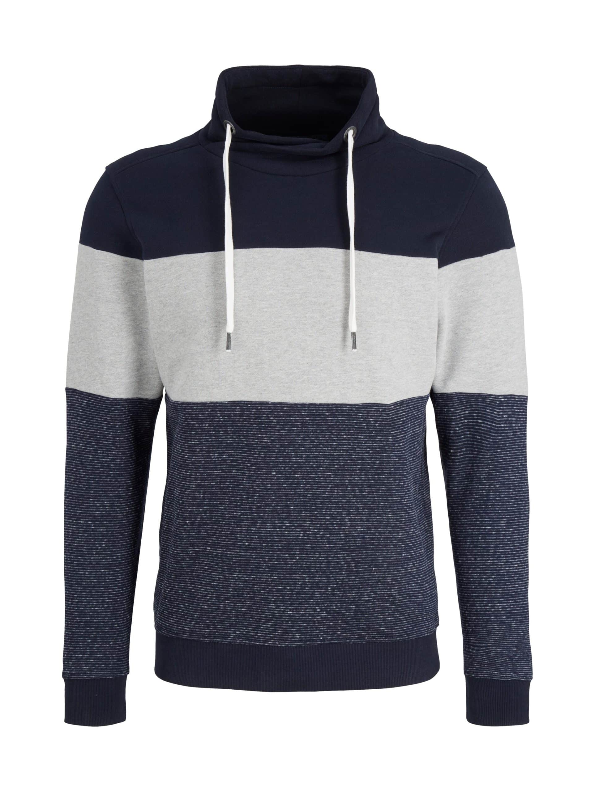 Tom Tailor Sweatshirt Colour Blocking Pullover ohne Kapuze