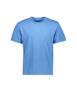 Tom Tailor T-Shirt Kurzarmshirt gepunktet mit Brusttasche