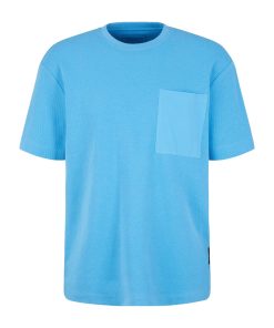 Tom Tailor T-Shirt Kurzarmshirt structured mit Brusttasche