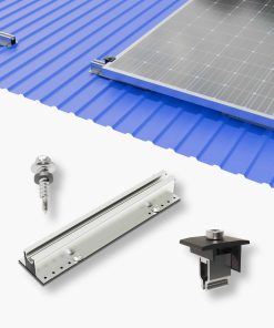 Trapezblech-Montageset für 2 Module mit Kurzschienen