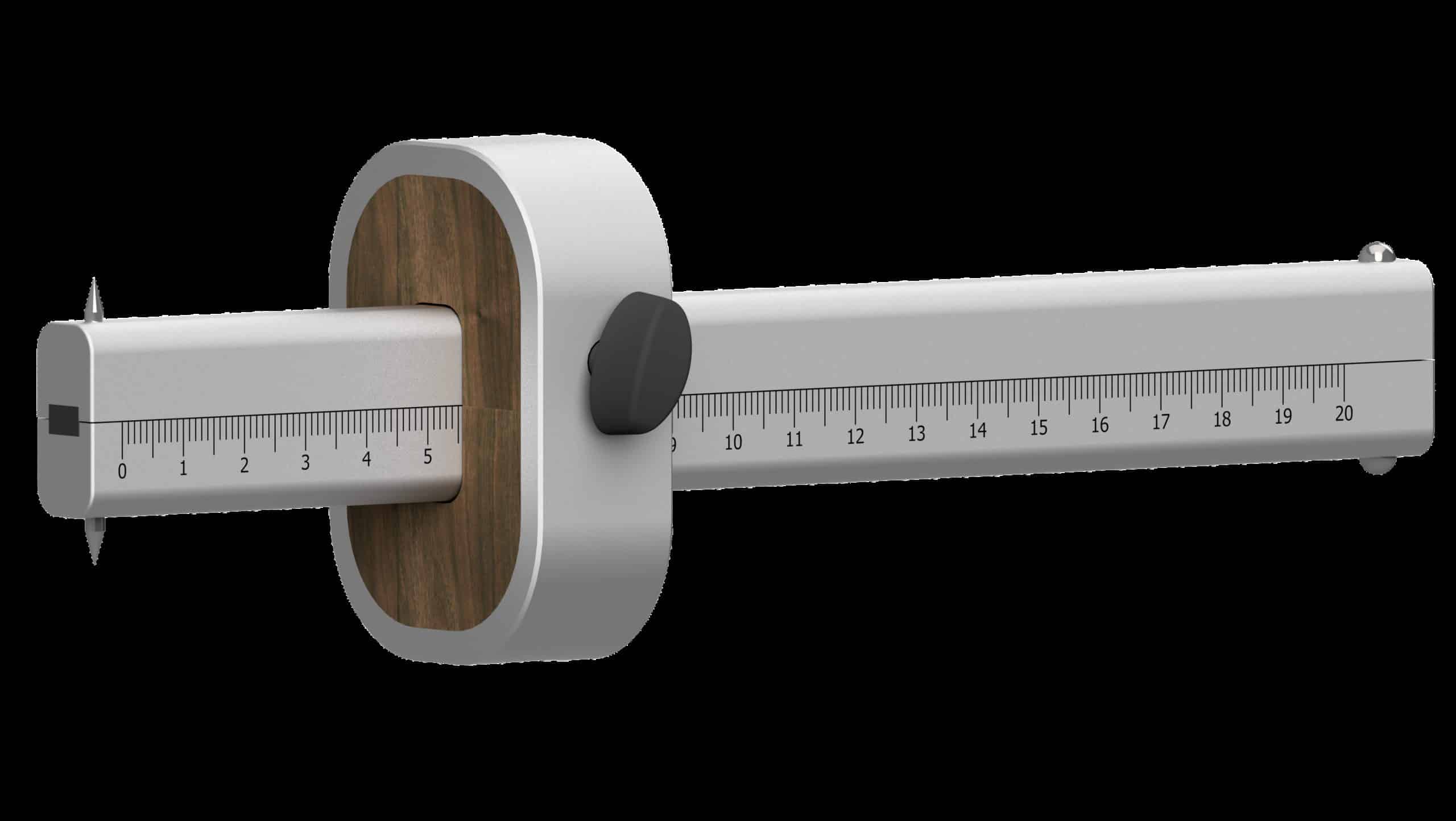 ULMIA Alu-Line Streichmaß 2 Anreißstäbe aus Alu mit Maßskala Messwerkzeug