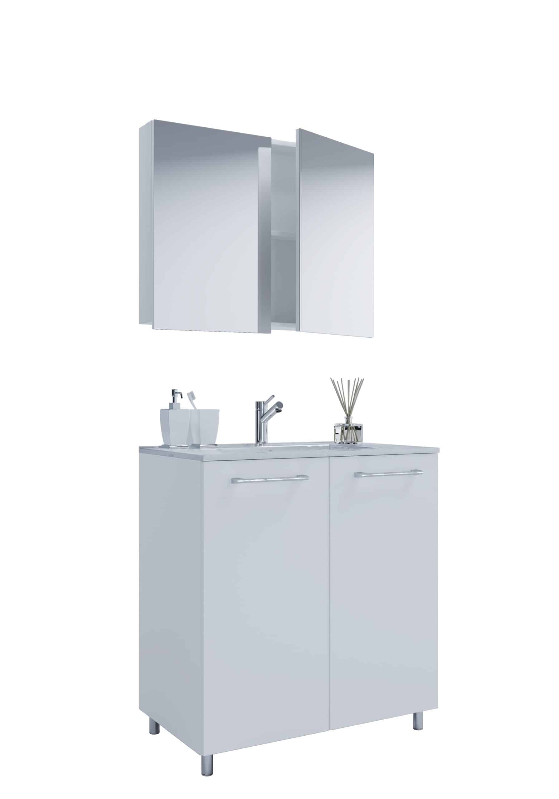 VCM 3-tlg. Set   1 Waschtisch mit Drehtüren