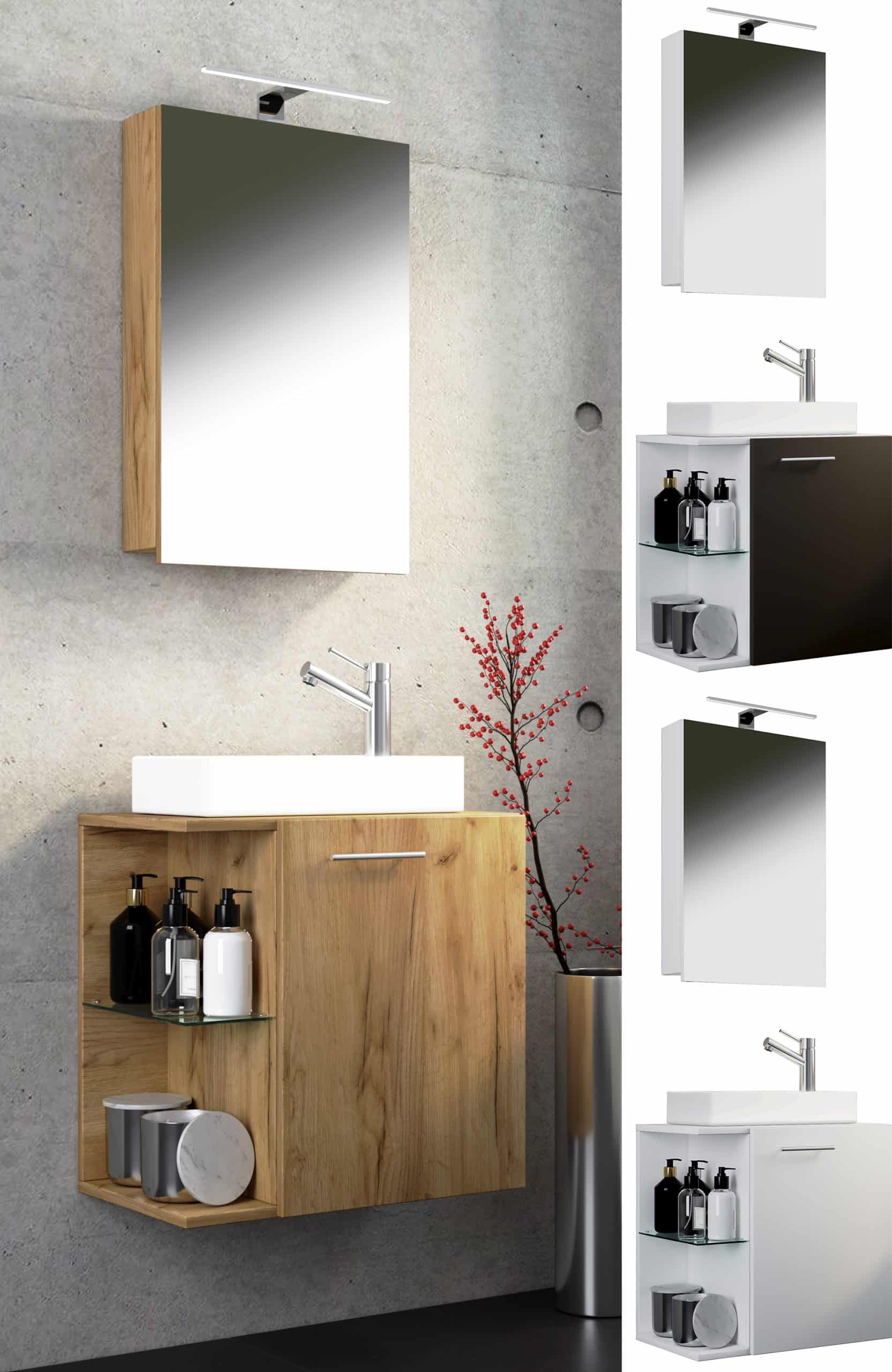 VCM 3-tlg Set   Waschplatz für Gäste WC   Gästebad   Waschtisch Toilette   Badezimmer Set - Hausa SC