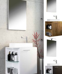 VCM 3-tlg Set   Waschplatz für Gäste WC   Gästebad   Waschtisch Toilette   Badezimmer Set - Hausa SP