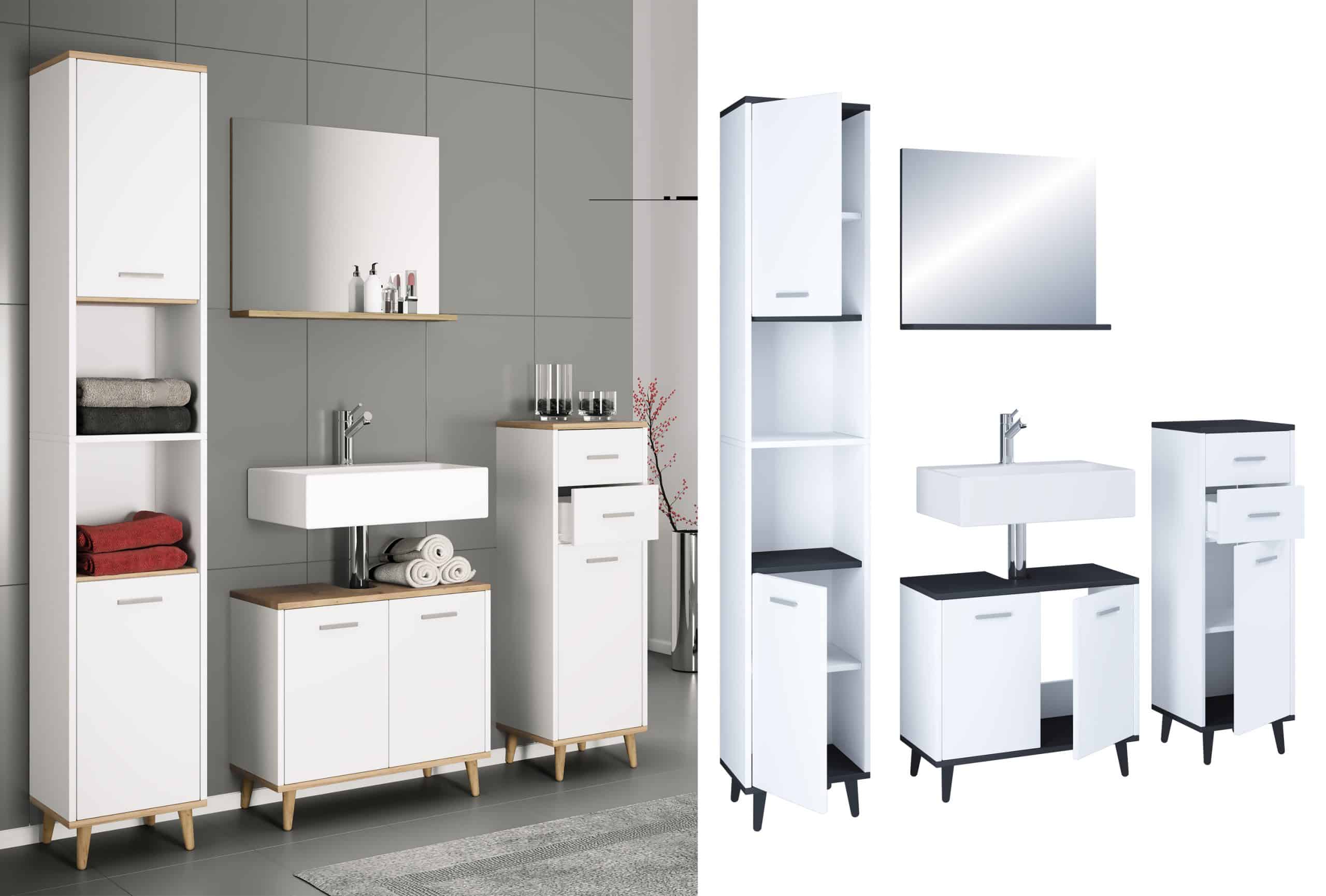 VCM 4-tlg. Badmöbelset   Badmöbel   Set aus Unterschrank