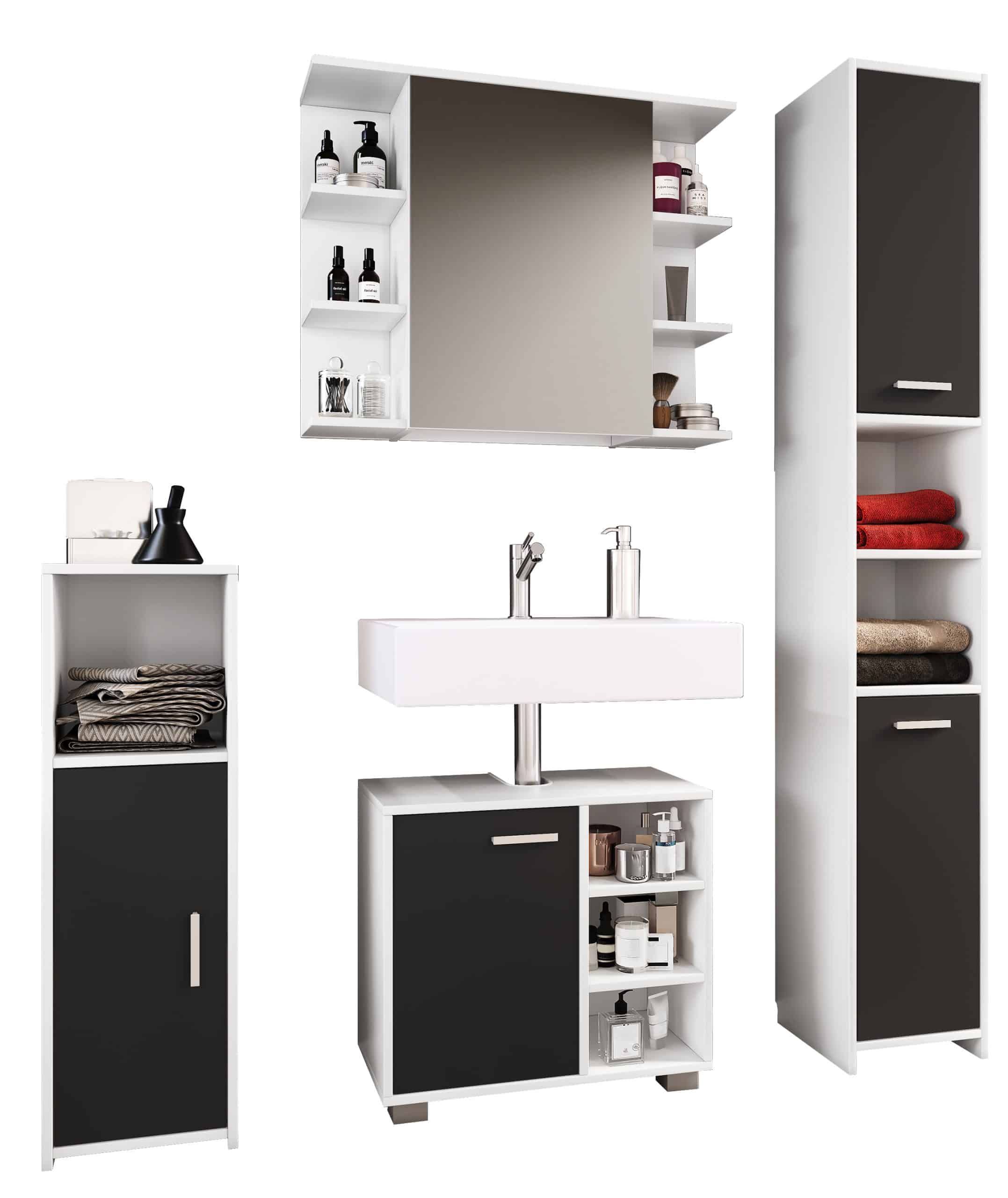 VCM 4-tlg. Badmöbelset   Badmöbel   Set aus Unterschrank