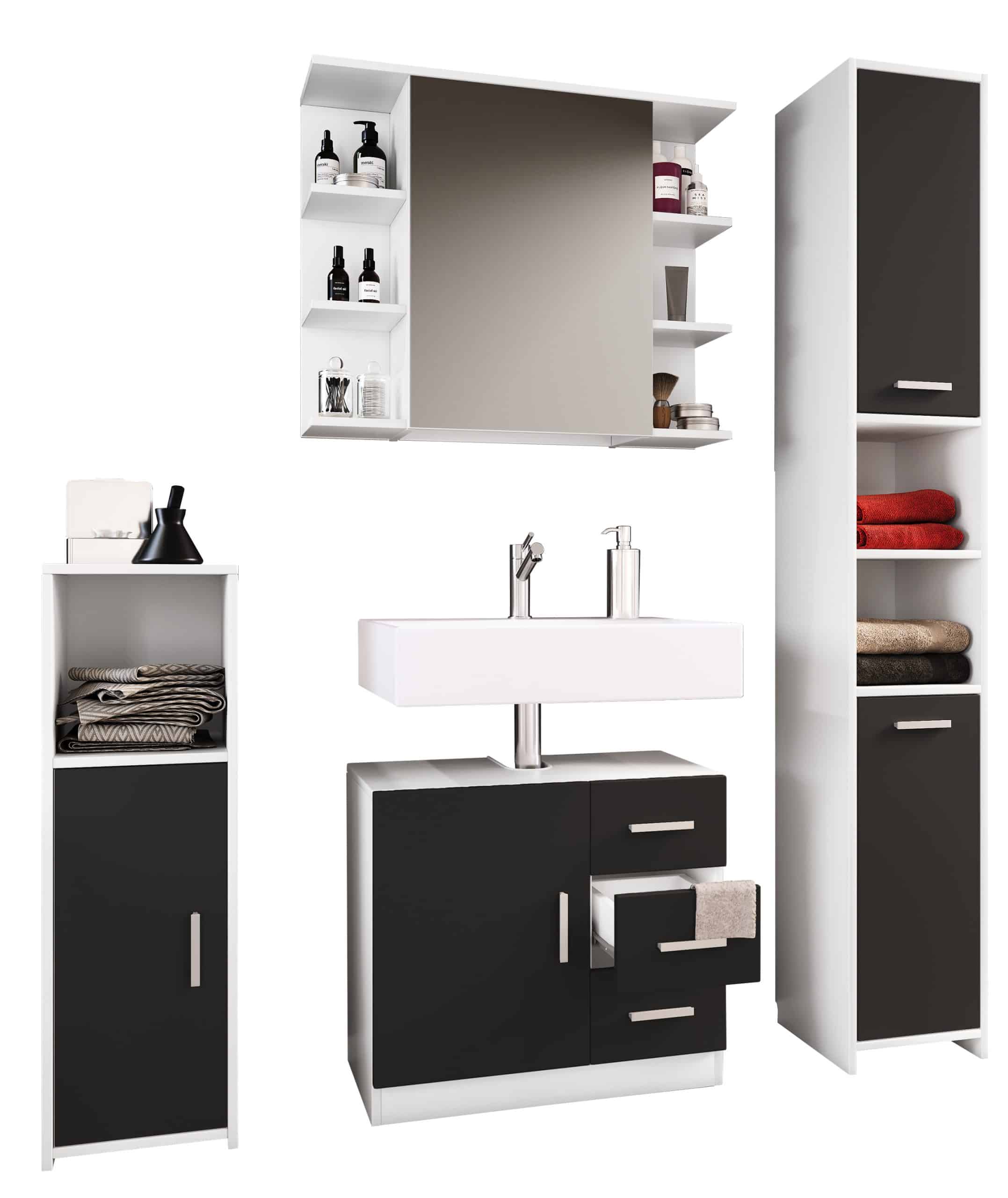 VCM 4-tlg. Badmöbelset   Badmöbel   Set aus Unterschrank