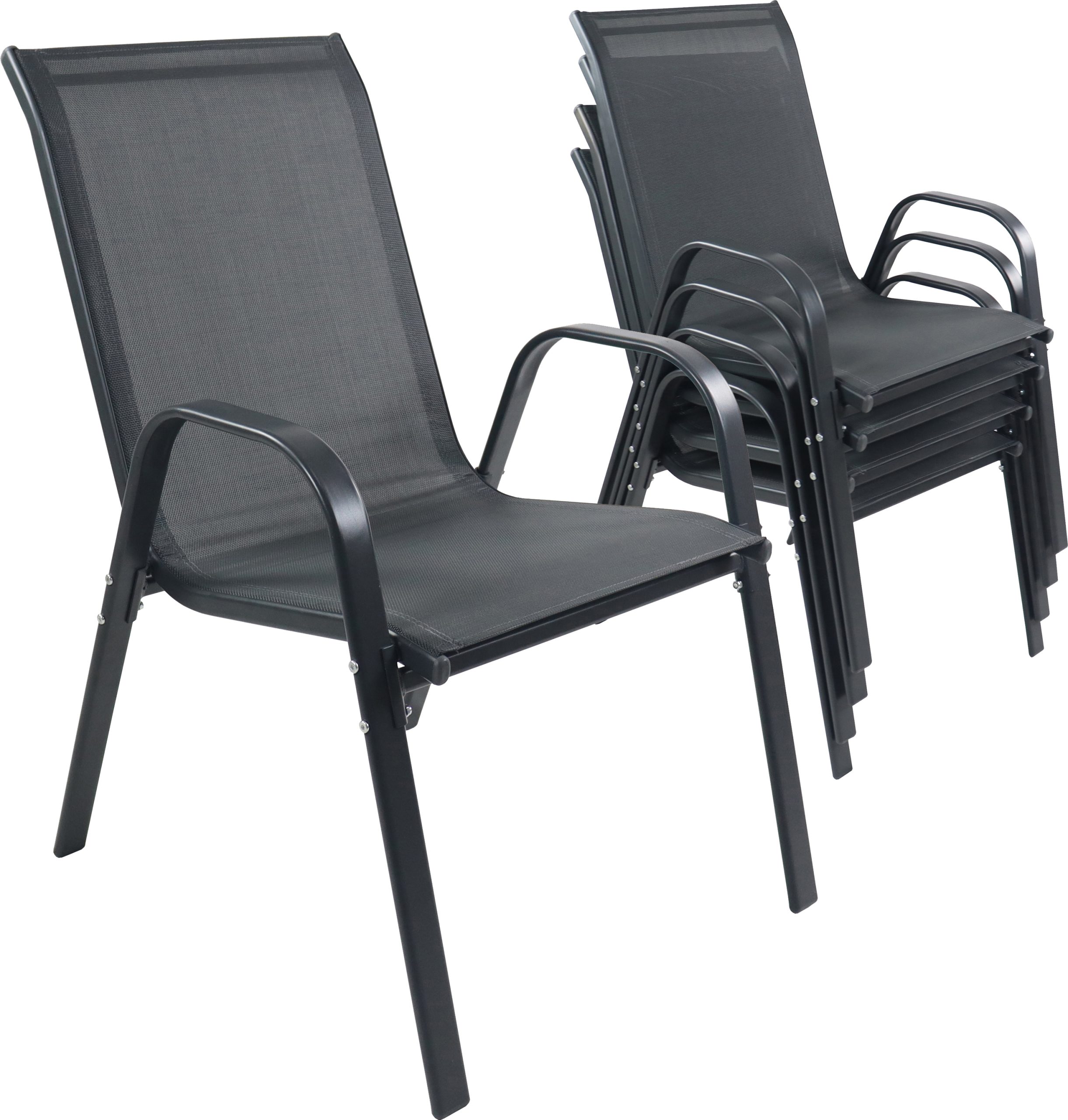 VCM 4-tlg. Set Gartenstuhl   Gartenstuhl stapelbar   Maße ca. H. 89 x B. 56 x T. 73 cm   Gartenstühle   Gartenmöbel - Sonlas