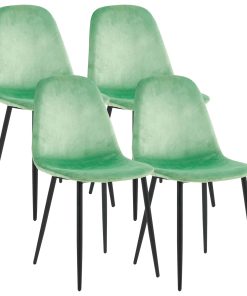 VCM 4er Esszimmerstühle   skandinavischer gepolsterter Küchenstuhl   Maße ca. H. 83 x B. 54 x T. 59 cm   bequeme Rückenlehne   Esszimmerstuhl - Fiolo