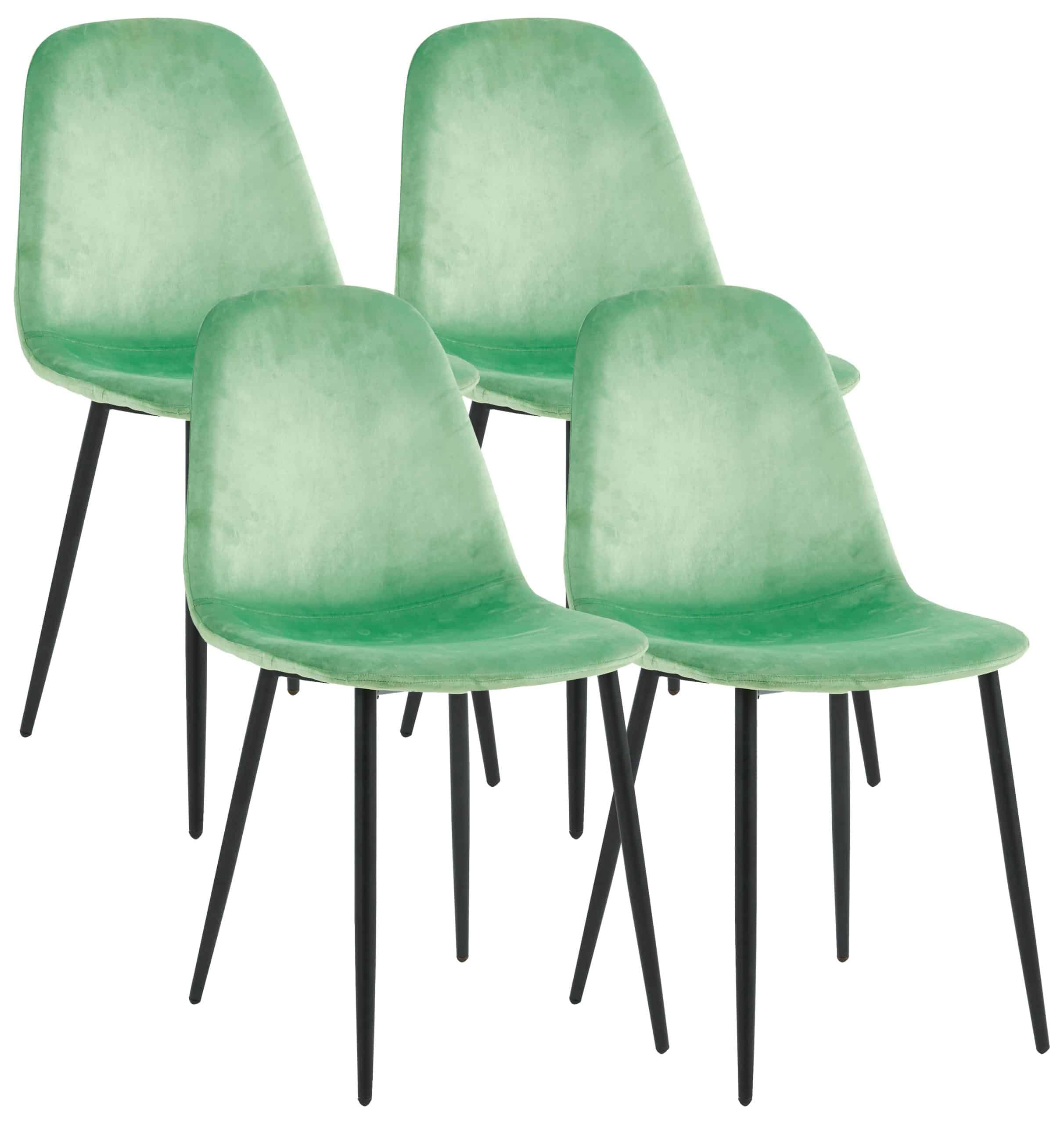 VCM 4er Esszimmerstühle   skandinavischer gepolsterter Küchenstuhl   Maße ca. H. 83 x B. 54 x T. 59 cm   bequeme Rückenlehne   Esszimmerstuhl - Fiolo