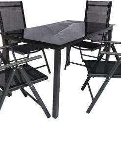 VCM 5-tlg Gartenmöbel Set   Sitzgruppe Essgruppe   1xTisch