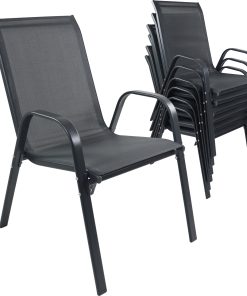 VCM 6-tlg. Set Gartenstuhl   Gartenstuhl stapelbar   Maße ca. H. 89 x B. 56 x T. 73 cm   Gartenstühle   Gartenmöbel - Sonlas