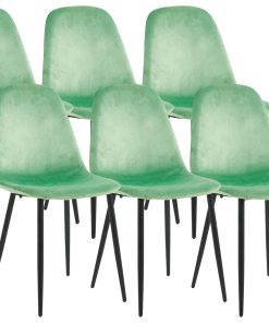 VCM 6er Esszimmerstühle   skandinavischer gepolsterter Küchenstuhl   Maße ca. H. 83 x B. 54 x T. 59 cm   bequeme Rückenlehne   Esszimmerstuhl - Fiolo