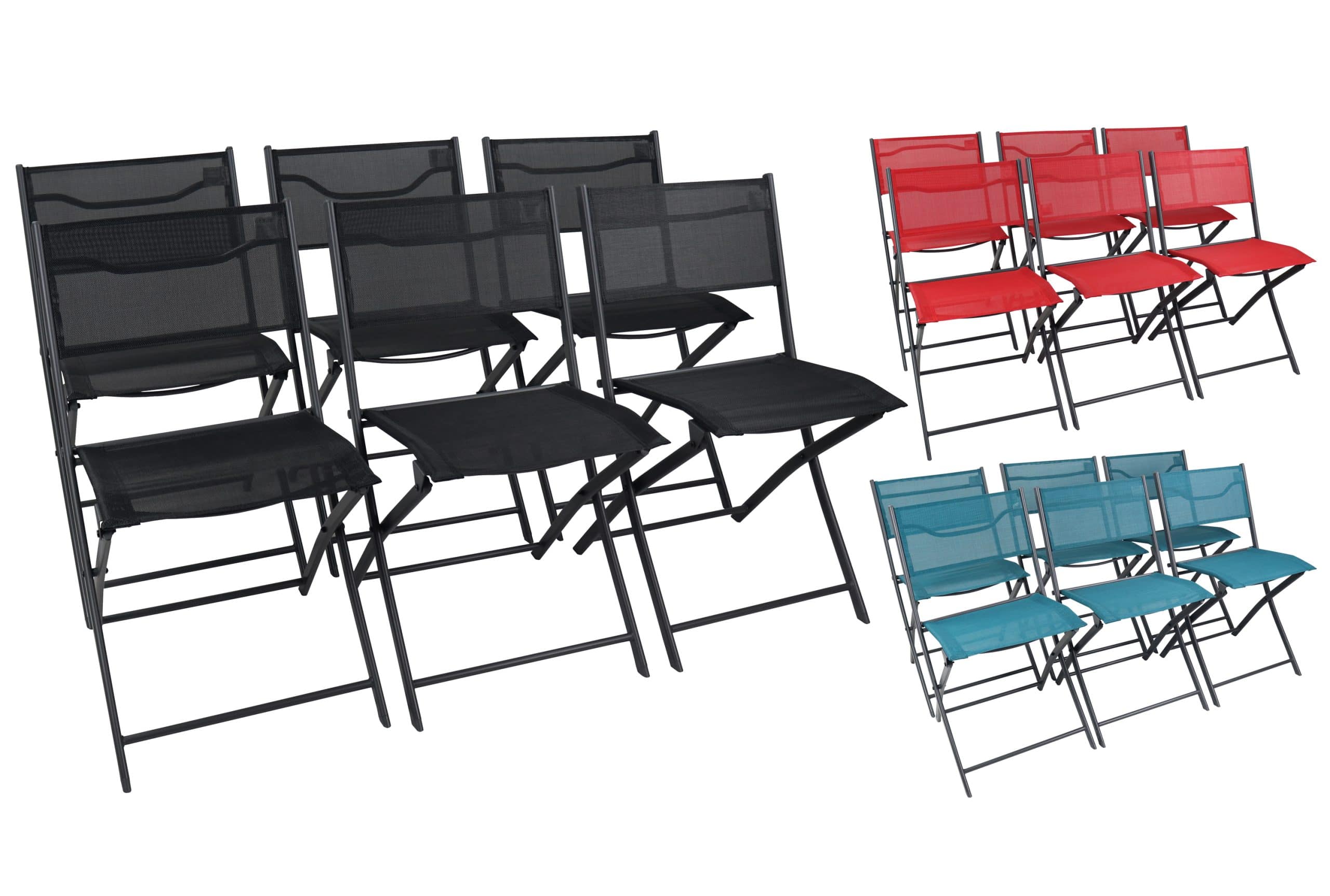 VCM 6er Set Gartenstuhl   Balkonstuhl klappbar   Maße ca. H. 79 x B. 45 x T. 46 cm   Campingstuhl   Gartenmöbel - Sumila