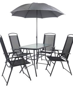 VCM 7-tlg Gartenmöbel Set   Sitzgruppe Essgruppe   1x Tisch