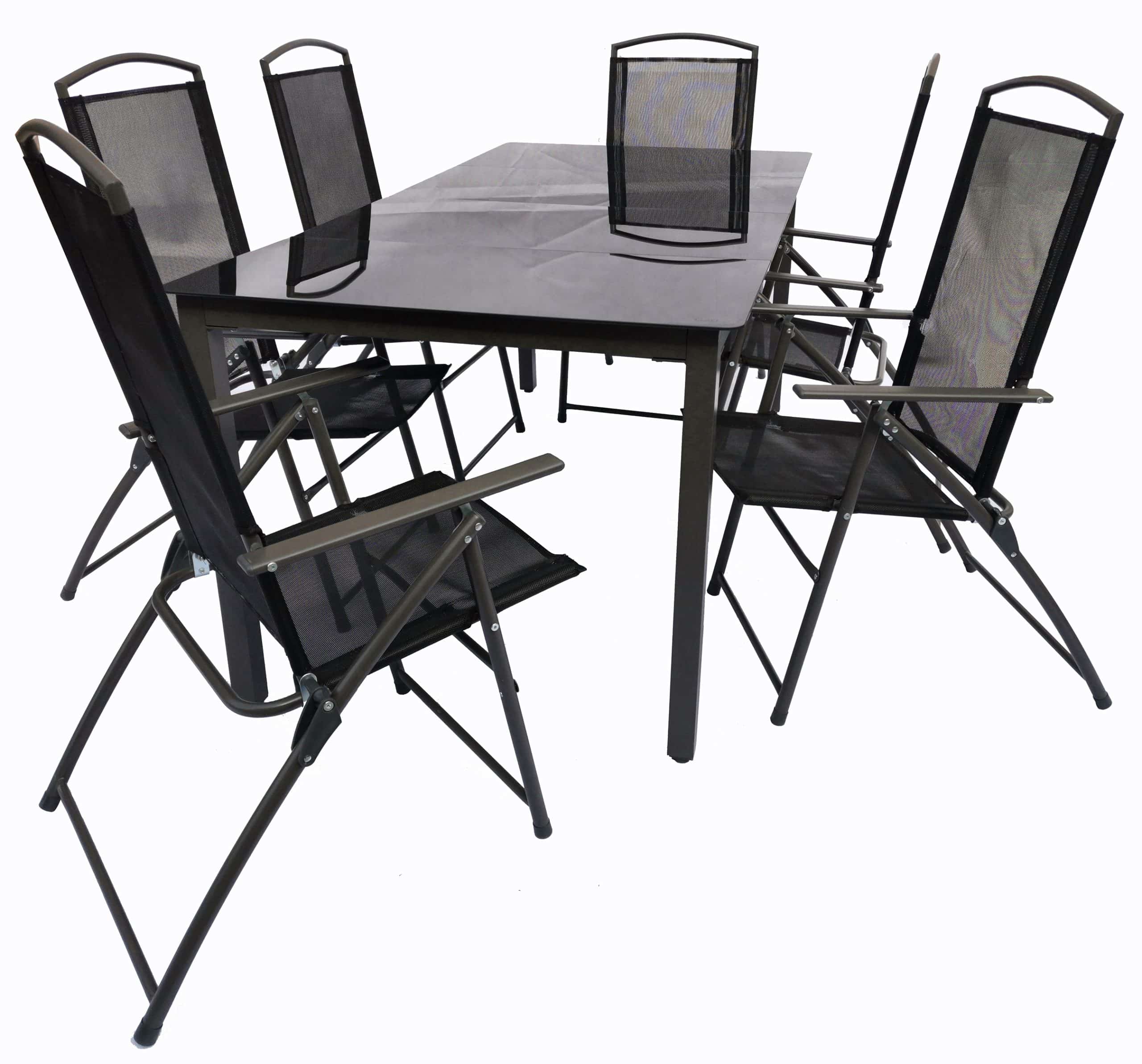 VCM 7-tlg Gartenmöbel Set   Sitzgruppe Essgruppe   1x Tisch