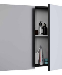 VCM Badschrank zeitlos   Maße ca. H. 59 x B. 60 x T. 12 cm   Zwei Drehtüren   Spiegelschrank - Badinos 59 x 60 cm