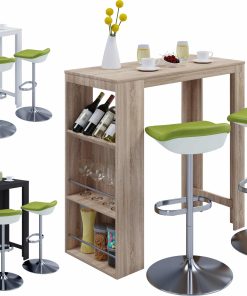 VCM Bartisch   Tresen   Stehtisch   hoher Tisch   H. 110 x B. 110 x T. 50 cm   Bartresen Tisch - Oktola