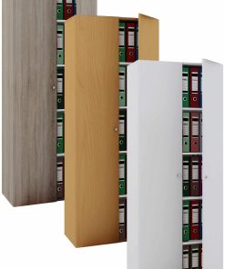 VCM Büroschrank mit 5 Fächern   moderner Aktenschrank mit Drehtüren   Maße ca. B. 70 x  H. 178 x T. 40 cm – Vandol