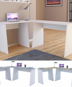 VCM Computertisch   Eckschreibtisch   Maße Gesamtset ca. H. 74 x B. 135 x T. 105 cm   stylische Seitenteile   Schreibtisch – Masola