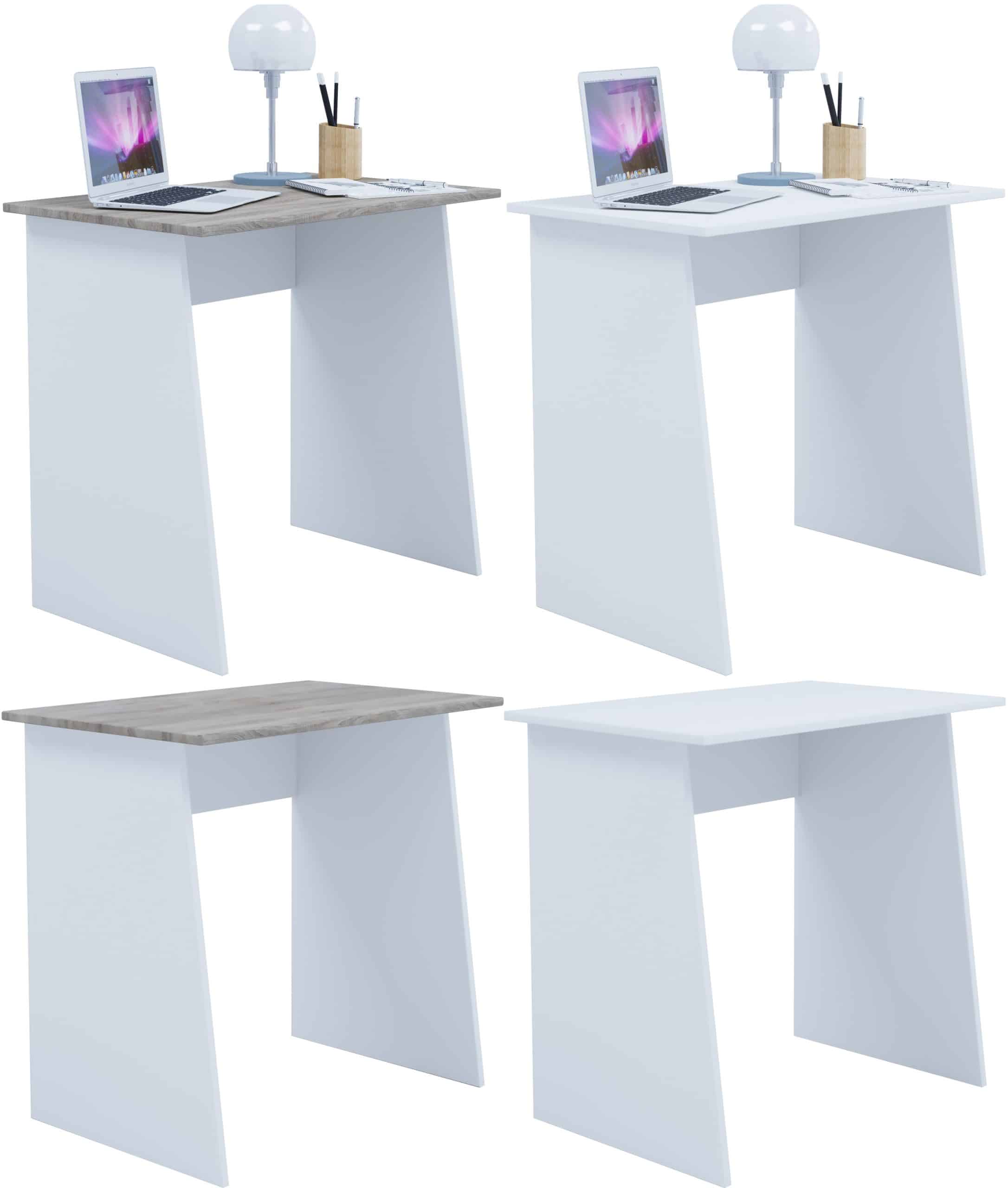 VCM Computertisch   Maße ca. H. 74 x B. 80 x T. 50 cm   stylische Seitenteile   Schreibtisch - Masola Mini