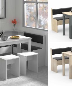 VCM Eckbankgruppe Sitzgruppe Esszimmergruppe Bank Tisch Hocker Esal Maxi