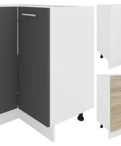 VCM Eckschrank   Höhenverstellbare Füße   Maße H. 82 x B. 76 x T. 76 cm   Küche Unterschrank   Kücheneckschrank - Esilo