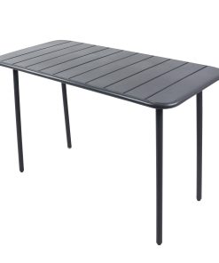 VCM Gartentisch   Maße ca. H. 72 x B. 110 x T. 55 cm   Gartentisch mit Stahlplatte   Gartenmöbel – Sumila 110x55