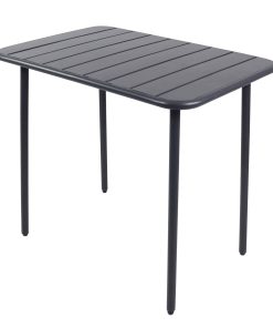 VCM Gartentisch   Maße ca. H. 72 x B. 80 x T. 55 cm   Gartentisch mit Stahlplatte   Gartenmöbel – Sumila 80x55