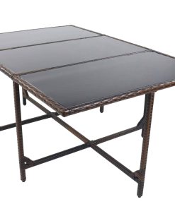 VCM Gartentisch   Tisch aus Rattan   Maße ca. H. 74 x B. 170 x T. 110 cm   Gartentisch   Gartenmöbel – Raloso 170x110