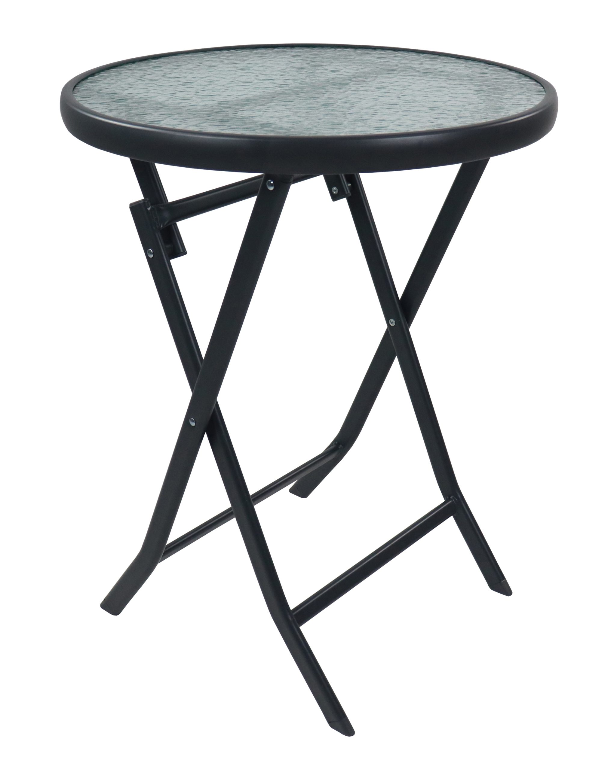 VCM Gartentisch klappbar   Balkontisch rund   Maße ca. H. 70 x B. 55 x T. 55 cm   Klapptisch   Balkontisch Gartenmöbel – Sonlas 55 cm Ø