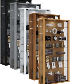 VCM Glasvitrine hängend   Vitrine Glas mit ESG-Sicherheitsglas   Maße: H. 114 x B. 59 x T. 18 cm   Hängevitrine Glas   Modern und platzsparend   Glas Vitrinenschrank - Vitrosa Maxi