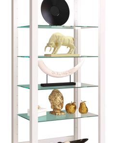 VCM Glasvitrine stehend   Vitrine Glas mit ESG-Sicherheitsglas   Maße ca.  H. 115 x B. 52 x T. 35 cm   Standvitrine Glas   Modern und platzsparend   Glas Vitrinenschrank – Glasol lV