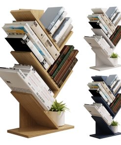 VCM Holz Aufbewahrung Stand Regal Bücherregal Deko Bücher Standregal Nulis L