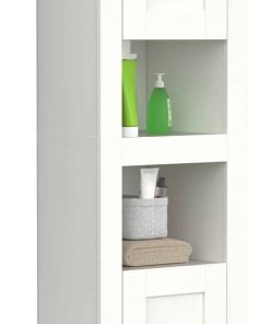 VCM Holz Badezimmerschrank   Badmöbel   Stand Badschrank   Hochschrank   Maße ca. H. 180 x B. 42 x T. 30 cm - Balusa