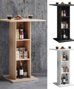 VCM Holz Bartisch   Stehtisch   Maße ca. H. 108 x 70 x 70 cm   hoher Tisch - Standos