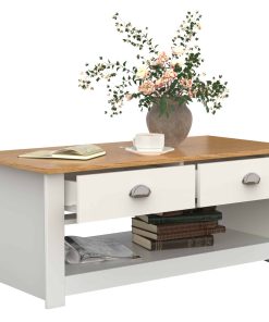 VCM Holz Beistelltisch Couchtisch Sofatisch Wohnzimmertisch Schublade Balusa